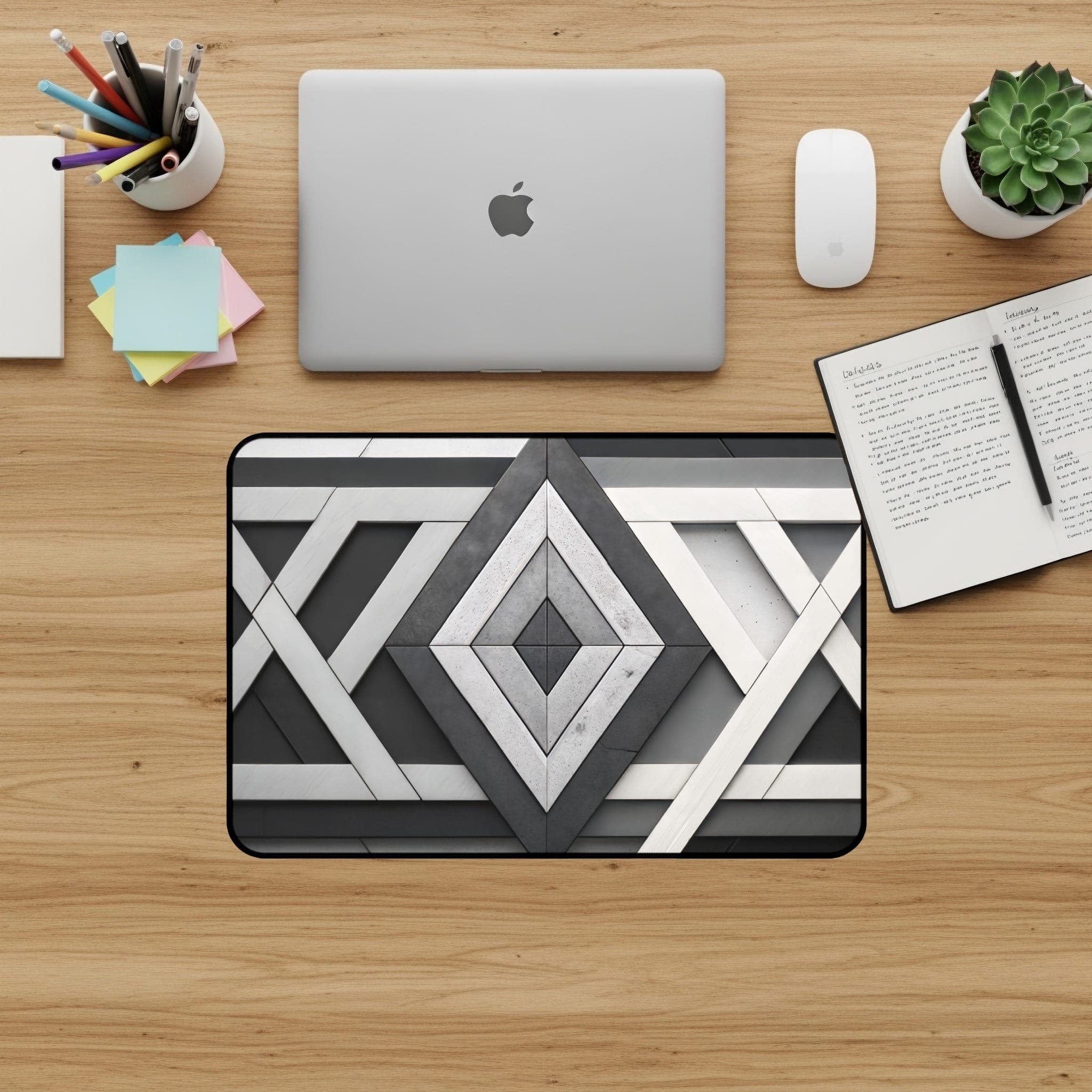 Geometrische Schreibtischunterlage, Abstraktes Mauspad, Moderne Schreibtischunterlage, Einzigartiges Schreibtischzubehör, Minimalistisches Home-Decor, Work-from-Home-Setup