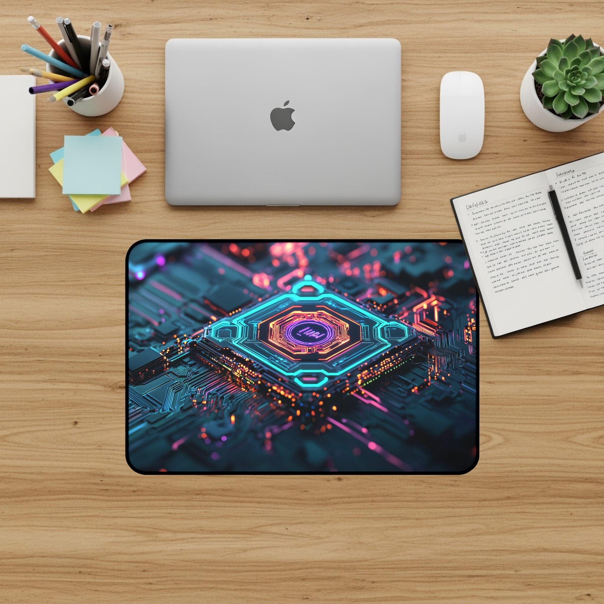 Tech Desk Mat, Leiterplatten-Mauspad, futuristische Schreibtischunterlage, Computer-Zubehör, Gaming Desk Mat, Büro-Dekor