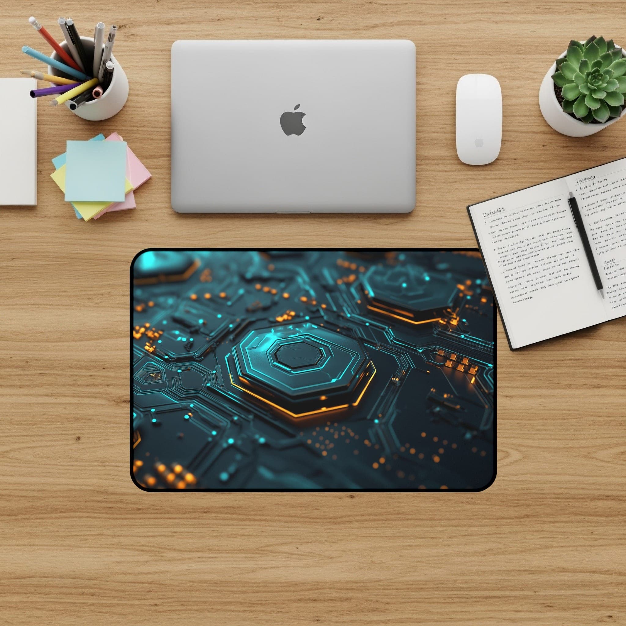 Tech-Circuit-Schreibtischunterlage, futuristisches Mauspad, Computer-Schreibtischunterlage, Gaming-Schreibtischzubehör, einzigartige Büro-Dekoration, Extended Mousepad
