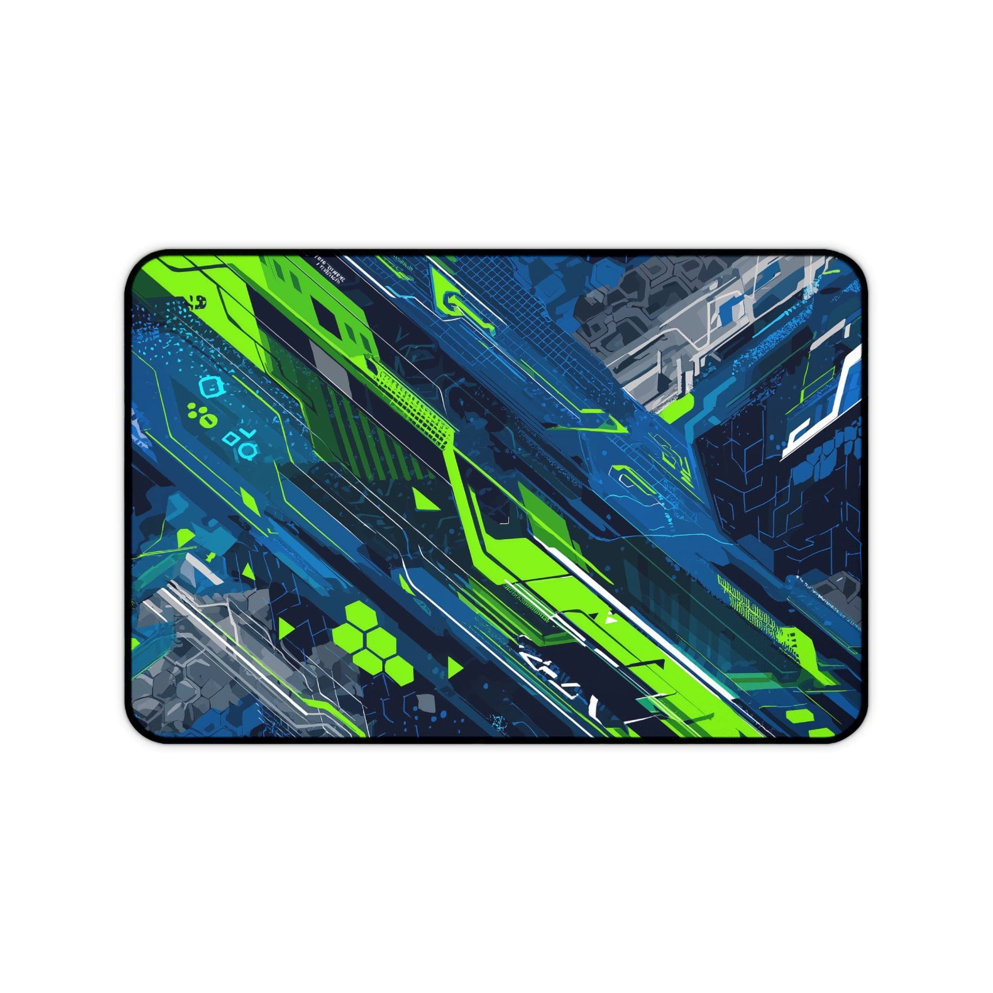 Cyberpunk Desk Mat, Tech Mouse Pad, abstraktes Desk Pad, Gaming-Zubehör, Computer Desk Mat, große Schreibtischunterlage, einzigartiges Schreibtisch-Zubehör