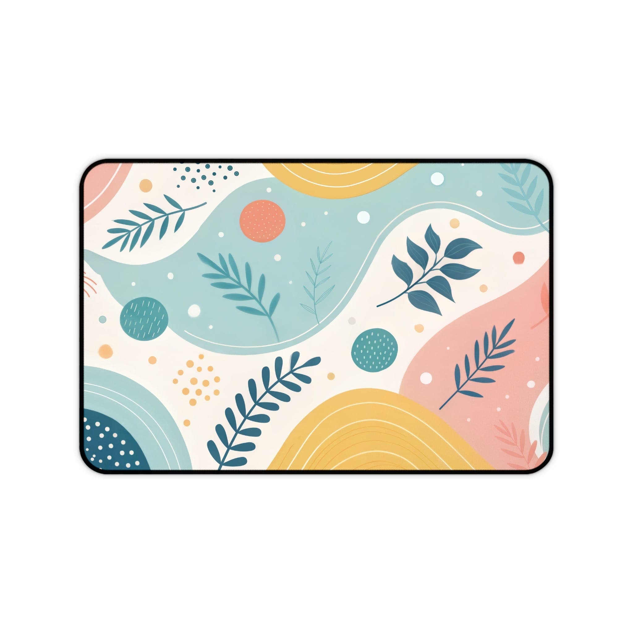 Abstrakte florale Schreibtischunterlage, stilvolles Desk Pad, botanisches Mauspad, großes Gaming Desk Mat, pastellfarbenes Schreibtisch-Zubehör, Computer-Unterlage, Büro-Deko