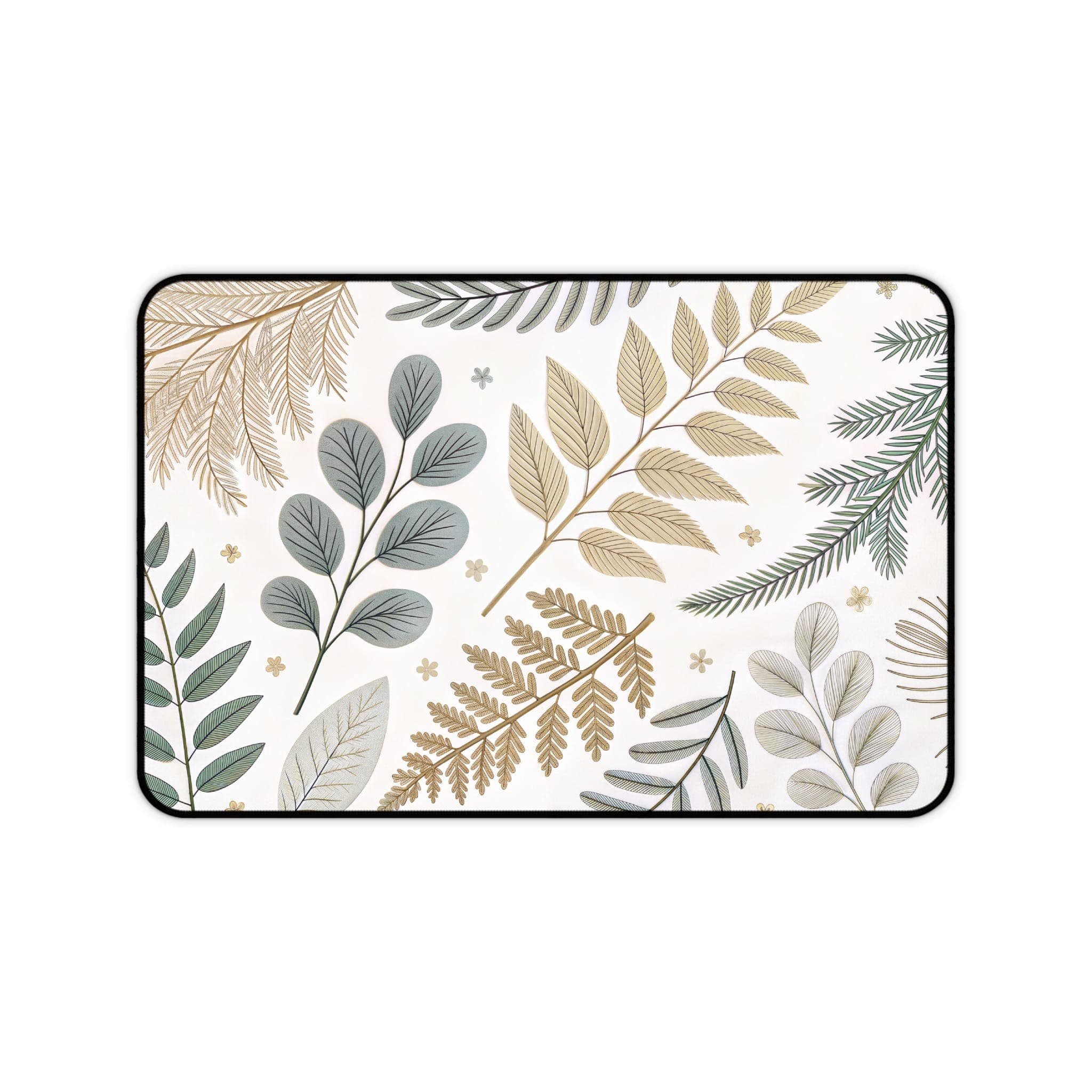 Botanische Schreibtischunterlage, Mauspad mit Blattmuster, Natur-Schreibtischunterlage, Bürozubehör, Tastaturmatte, Computermatte, Home-Office-Dekor