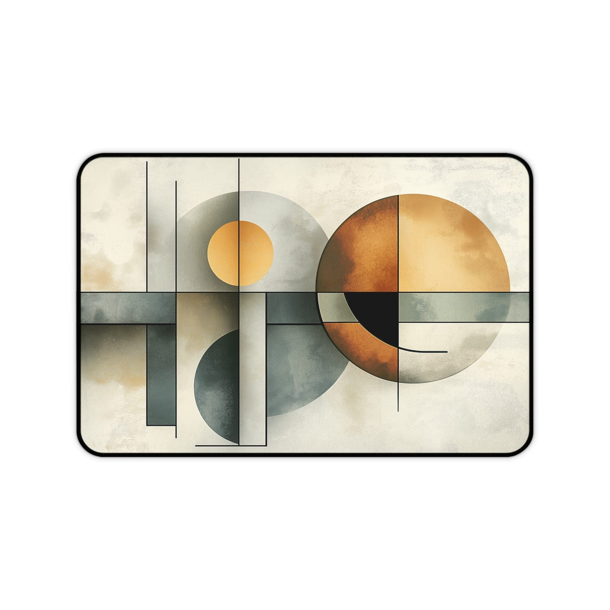Abstrakte Schreibtischunterlage, Geometrisches Mousepad, Moderne Schreibtisch-Accessoires, Ästhetisches Desk Pad, Circle-Art-Bürodekor, Stilvolles Geschenk für den Arbeitsplatz