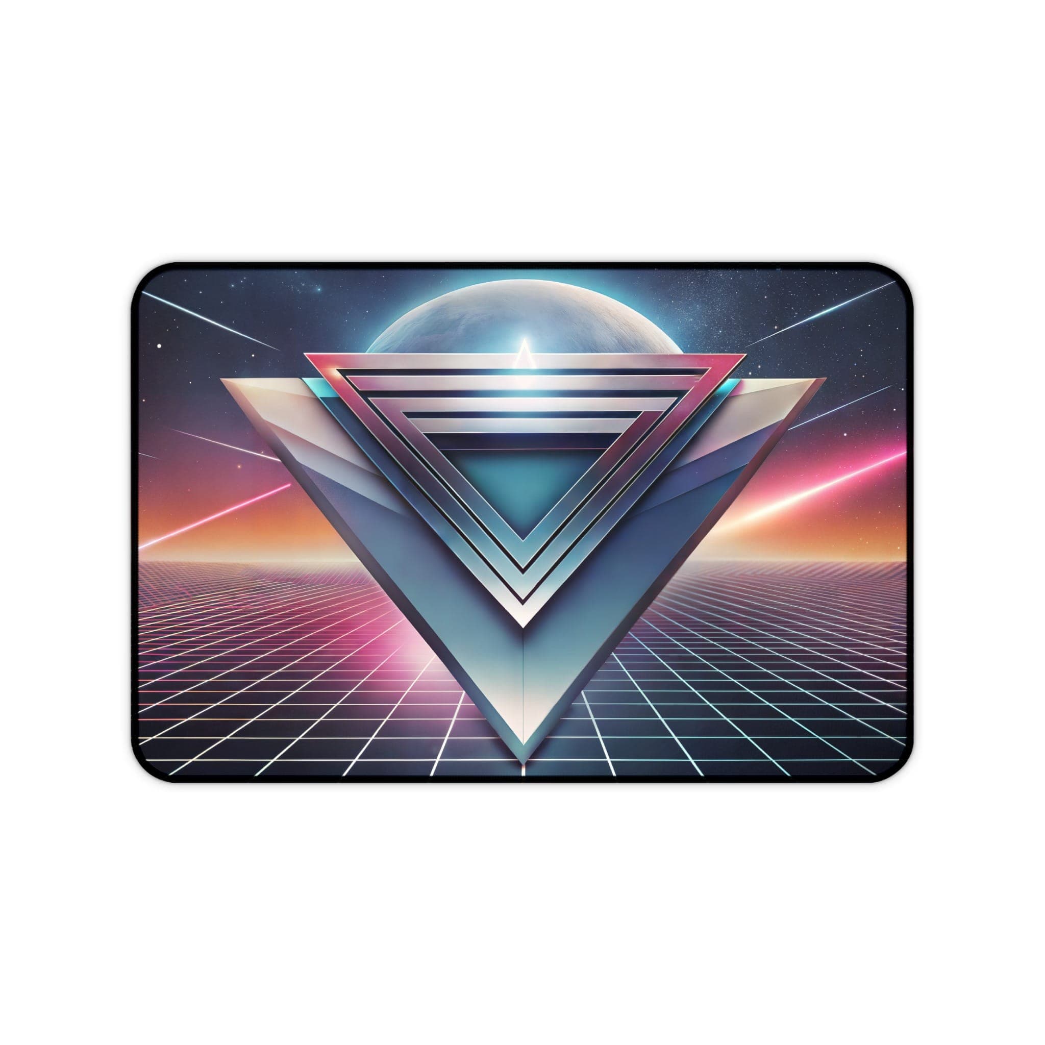 Retro Wave Desk Mat, Synthwave Mouse Pad, 80s Aesthetic Desk Pad, Gaming Accessories, Vaporwave Style Desk Mat, Cosmic Mousepad