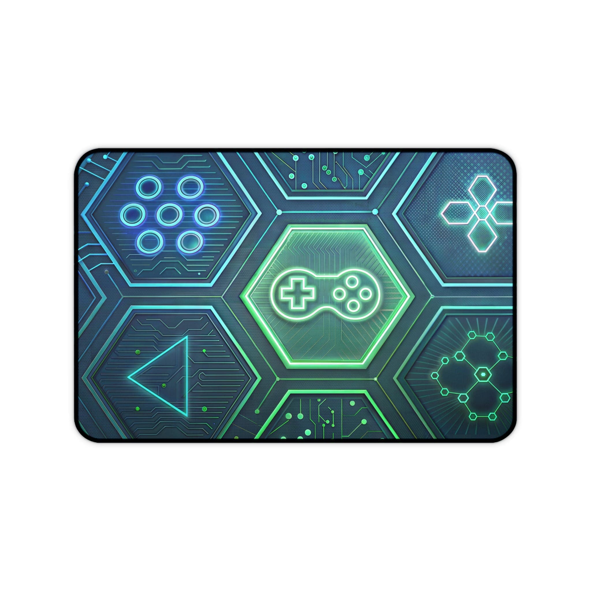 Gaming Desk Mat, Neon Gamepad Mouse Pad, Gamer Desk Pad, Large Desk Mat, Computer Desk Mat, Gaming Accessories, Desk Accessories, Mousepad