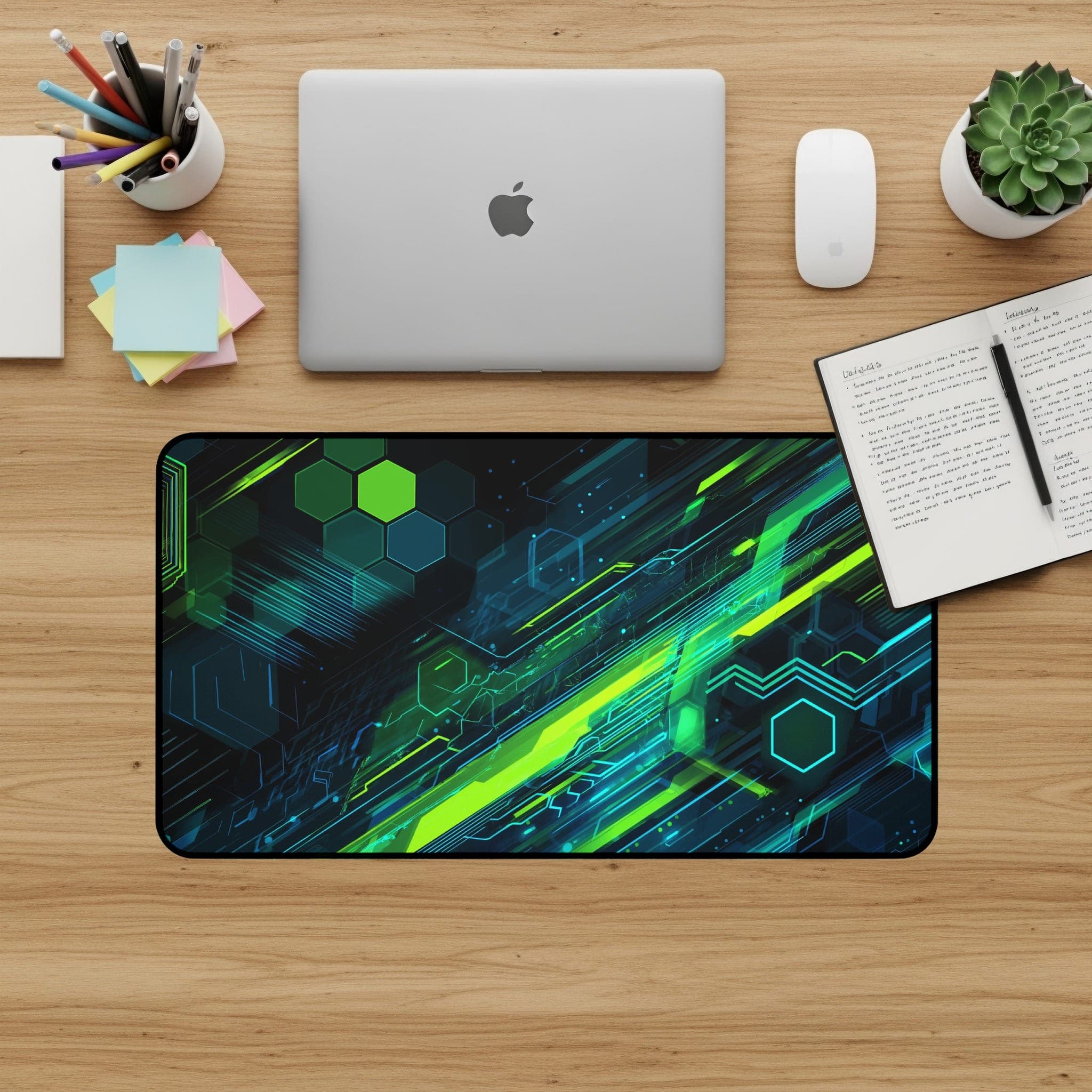 Cyberpunk Schreibtischunterlage, Tech-Mauspad, Gaming-Schreibtischunterlage, Große Schreibtischunterlage, Futuristisches Zubehör, Ästhetische Schreibtischunterlage, PC-Zubehör
