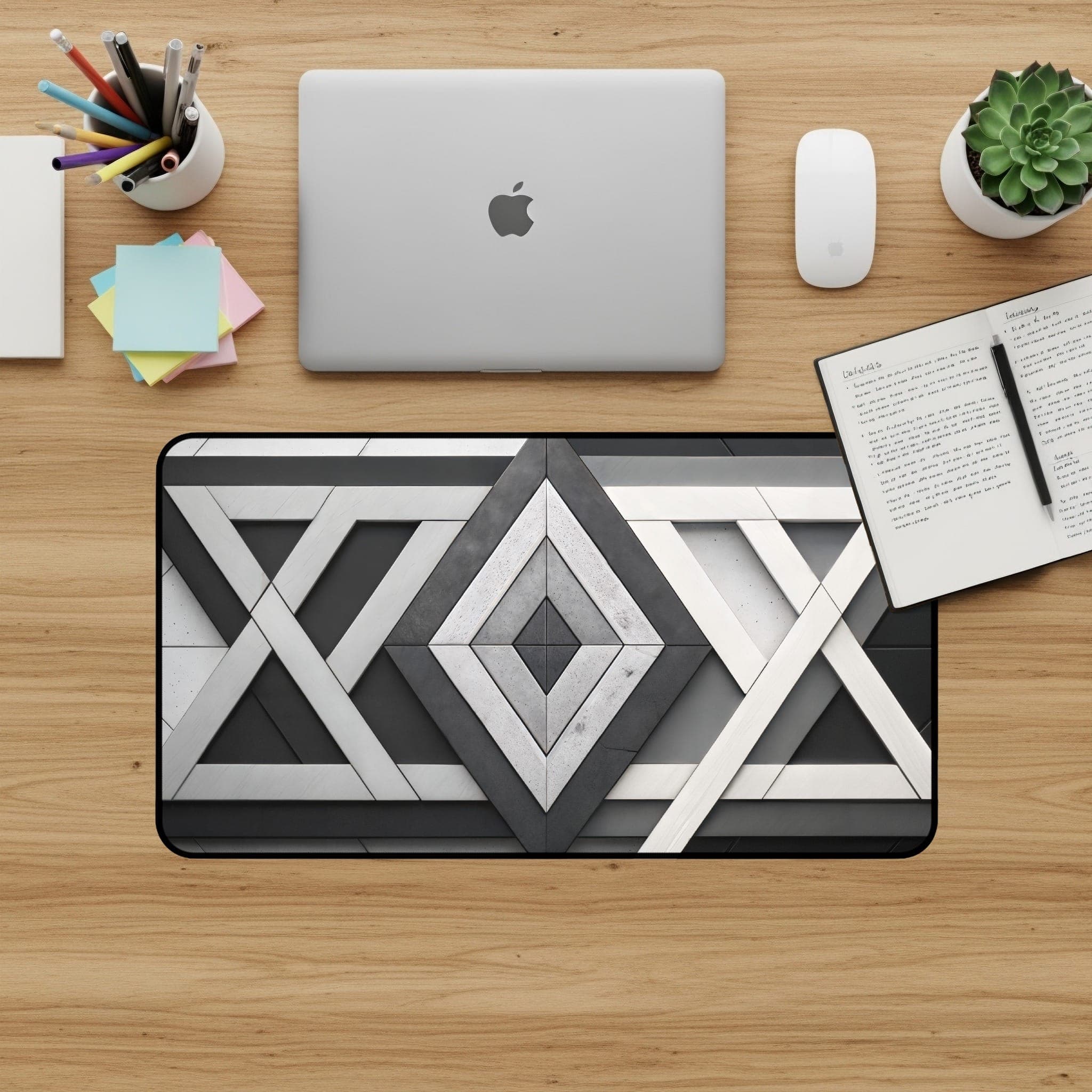 Geometrische Schreibtischunterlage, Abstraktes Mauspad, Moderne Schreibtischunterlage, Einzigartiges Schreibtischzubehör, Minimalistisches Home-Decor, Work-from-Home-Setup