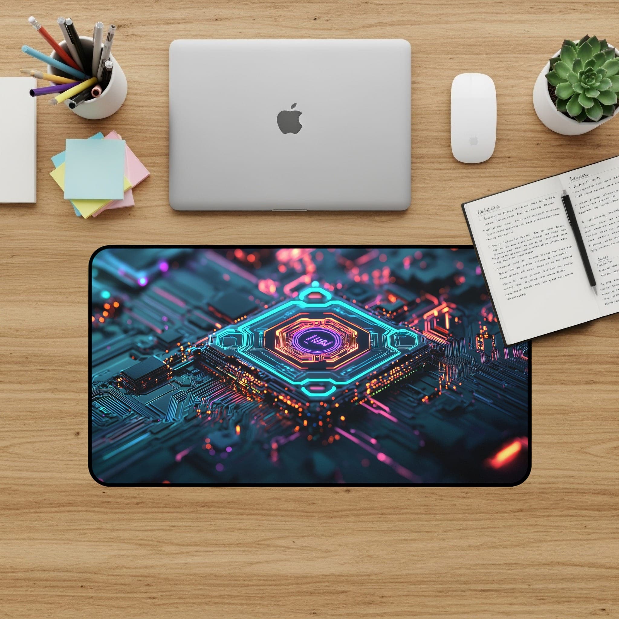 Tech Desk Mat, Leiterplatten-Mauspad, futuristische Schreibtischunterlage, Computer-Zubehör, Gaming Desk Mat, Büro-Dekor