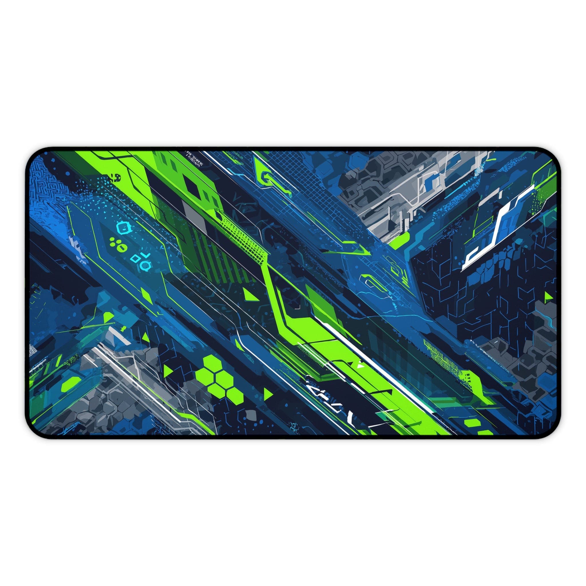 Cyberpunk Desk Mat, Tech Mouse Pad, abstraktes Desk Pad, Gaming-Zubehör, Computer Desk Mat, große Schreibtischunterlage, einzigartiges Schreibtisch-Zubehör