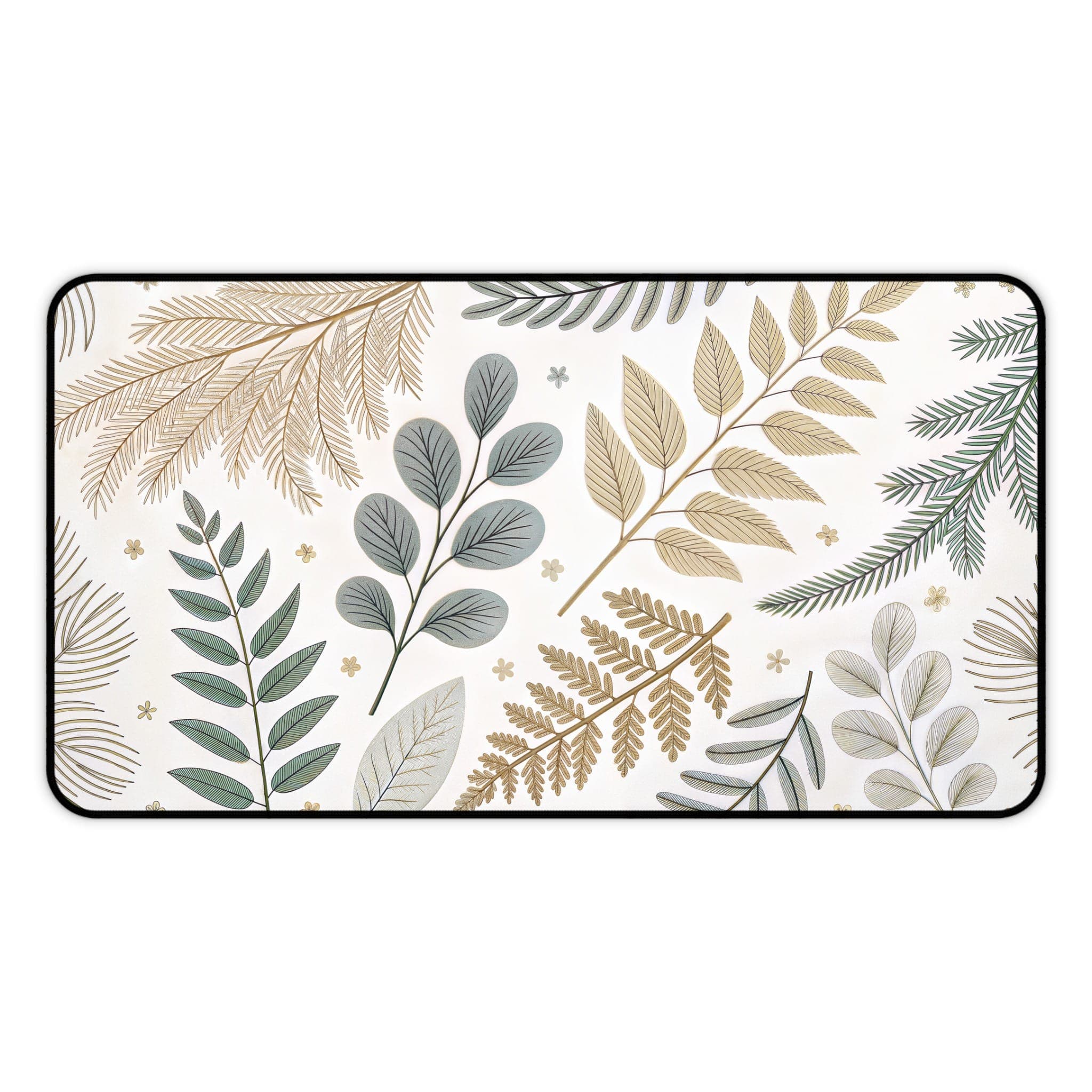 Botanische Schreibtischunterlage, Mauspad mit Blattmuster, Natur-Schreibtischunterlage, Bürozubehör, Tastaturmatte, Computermatte, Home-Office-Dekor