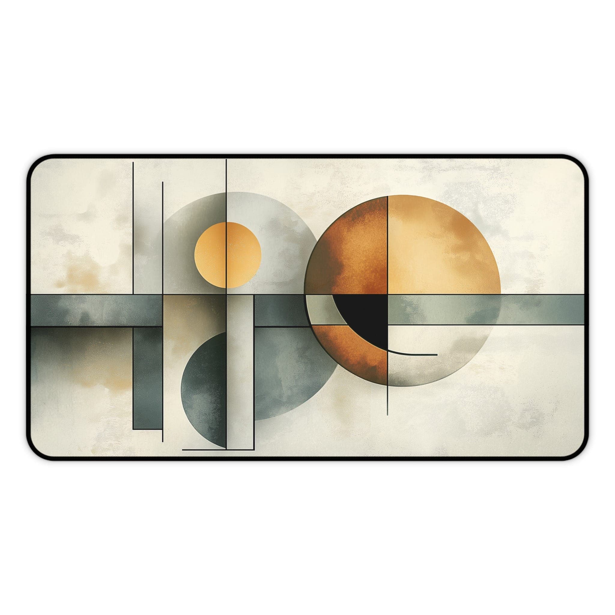 Abstrakte Schreibtischunterlage, Geometrisches Mousepad, Moderne Schreibtisch-Accessoires, Ästhetisches Desk Pad, Circle-Art-Bürodekor, Stilvolles Geschenk für den Arbeitsplatz