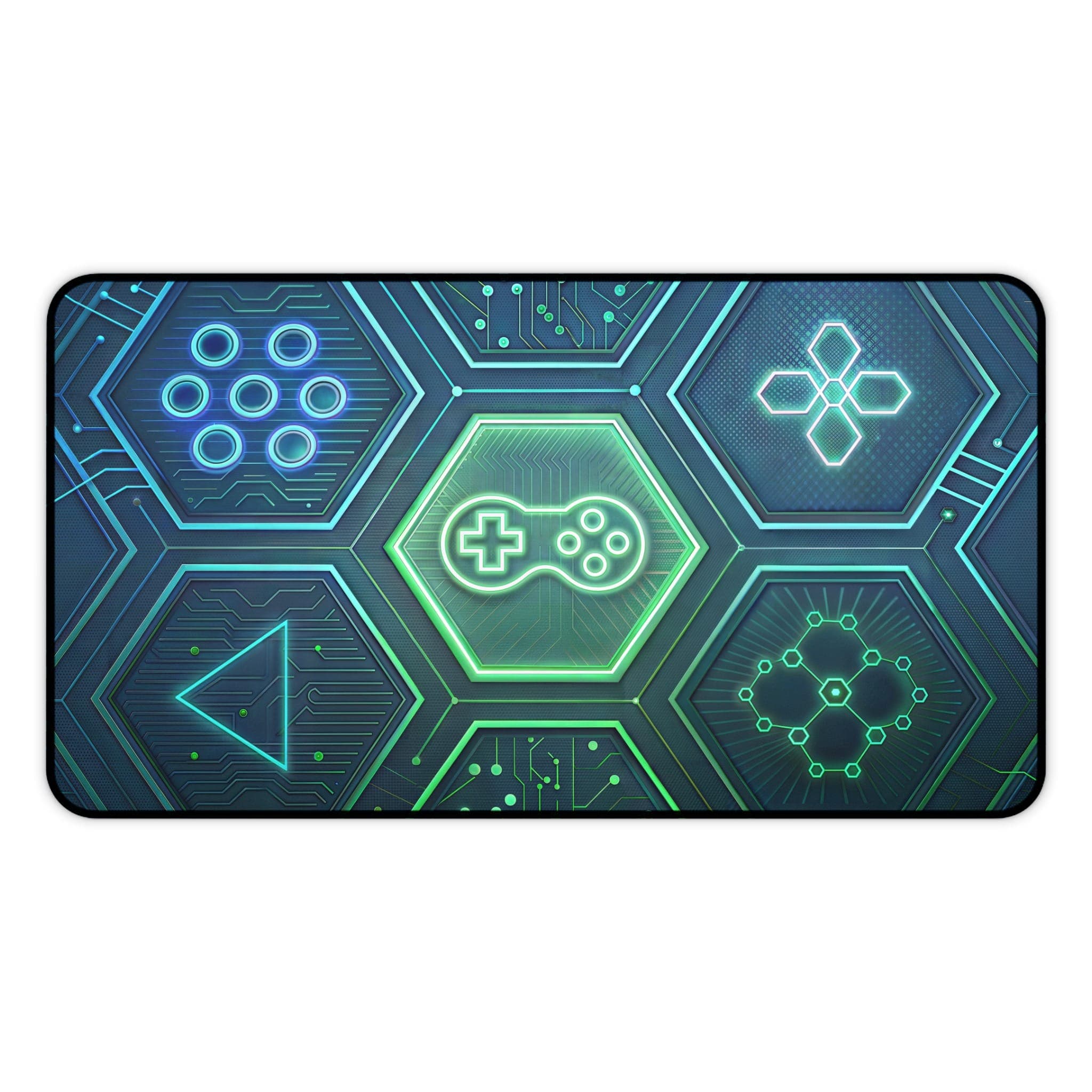 Gaming Desk Mat, Neon Gamepad Mouse Pad, Gamer Desk Pad, Large Desk Mat, Computer Desk Mat, Gaming Accessories, Desk Accessories, Mousepad