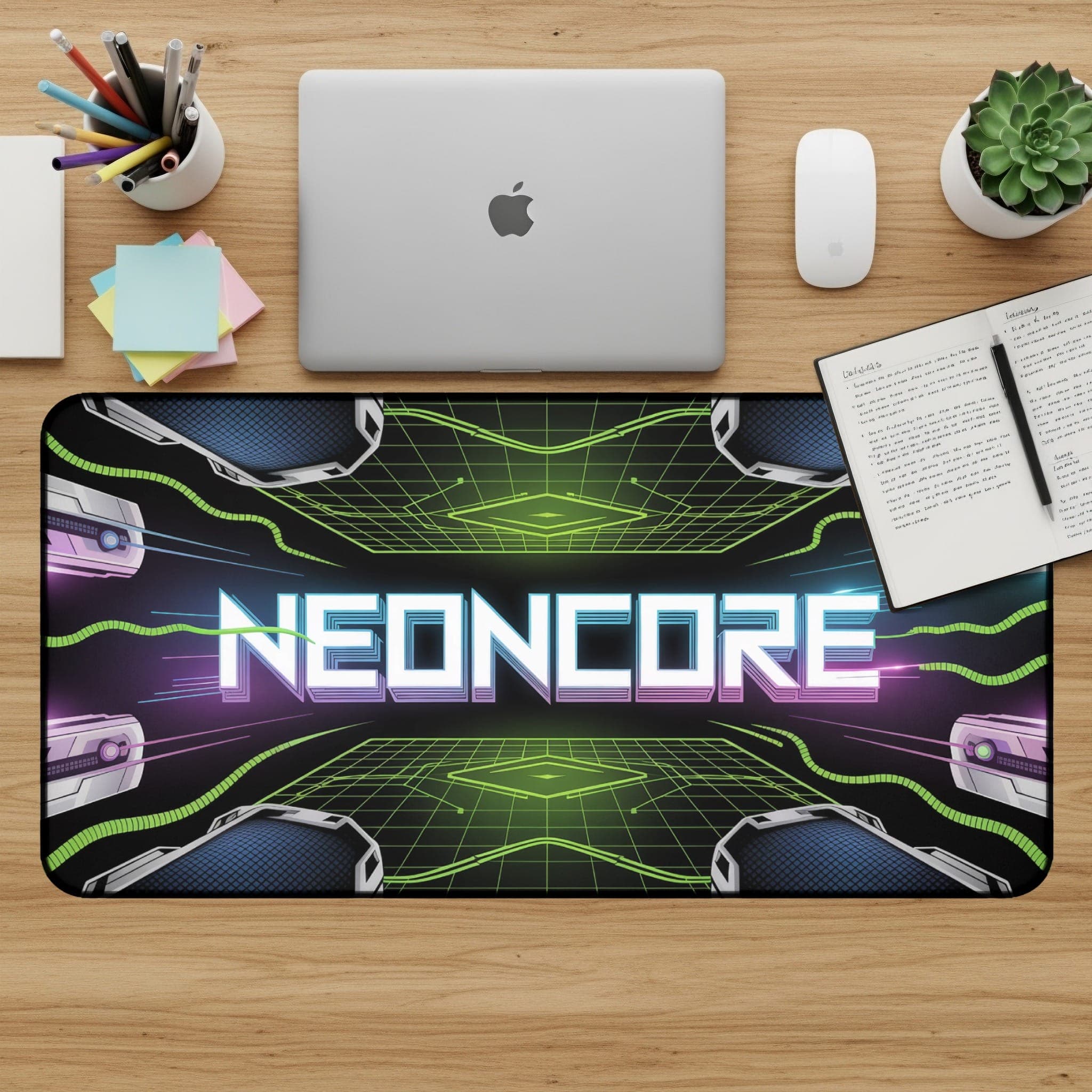 Neoncore Desk Mat, großes Gaming-Mauspad, Schreibtischunterlage, Large Desk Mat, Gamer-Geschenk, Schreibtisch-Zubehör, Mousepad
