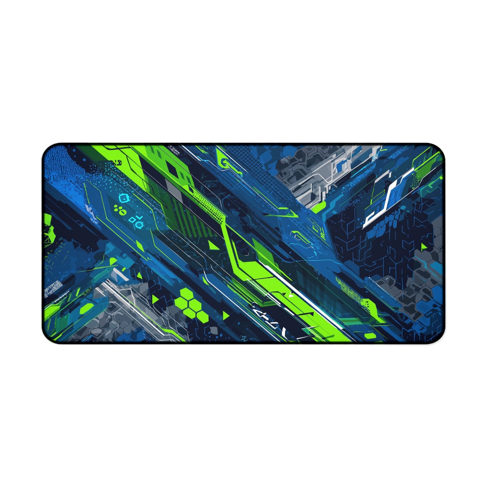 Cyberpunk Desk Mat, Tech Mouse Pad, abstraktes Desk Pad, Gaming-Zubehör, Computer Desk Mat, große Schreibtischunterlage, einzigartiges Schreibtisch-Zubehör