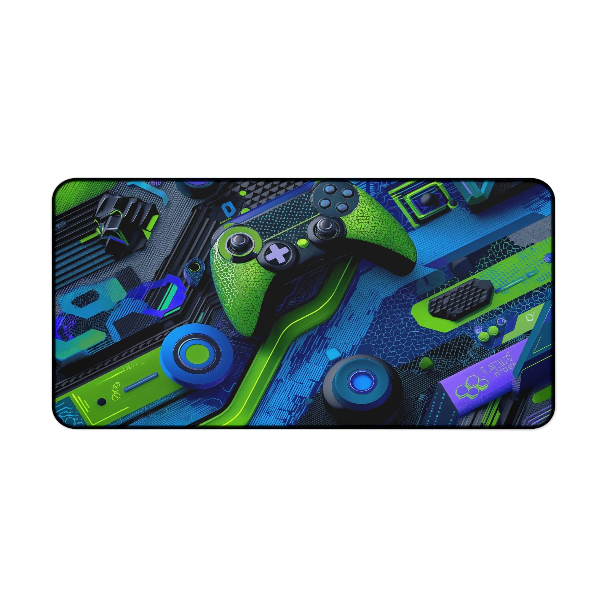 Gaming-Schreibtischunterlage, Neon-Controller-Mauspad, futuristische Schreibtischunterlage, Gamer-Zubehör, Schreibtisch-Accessoires, Computer-Schreibtischunterlage, großes Mauspad