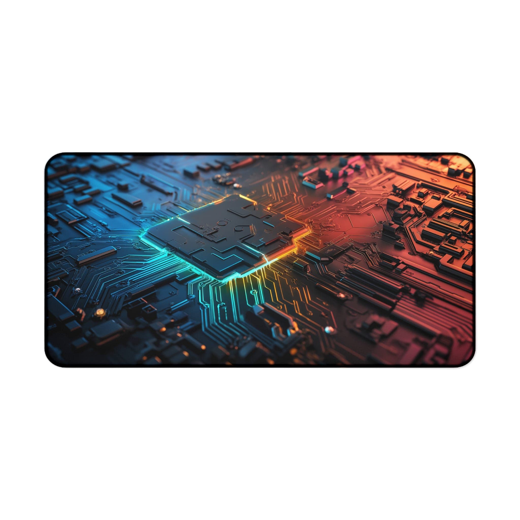 Leiterplatten-Schreibtischunterlage, Tech Desk Pad, Computer-Mauspad, futuristisches Schreibtischzubehör, Gaming-Mousepad, große Schreibtischunterlage, Desk Decor