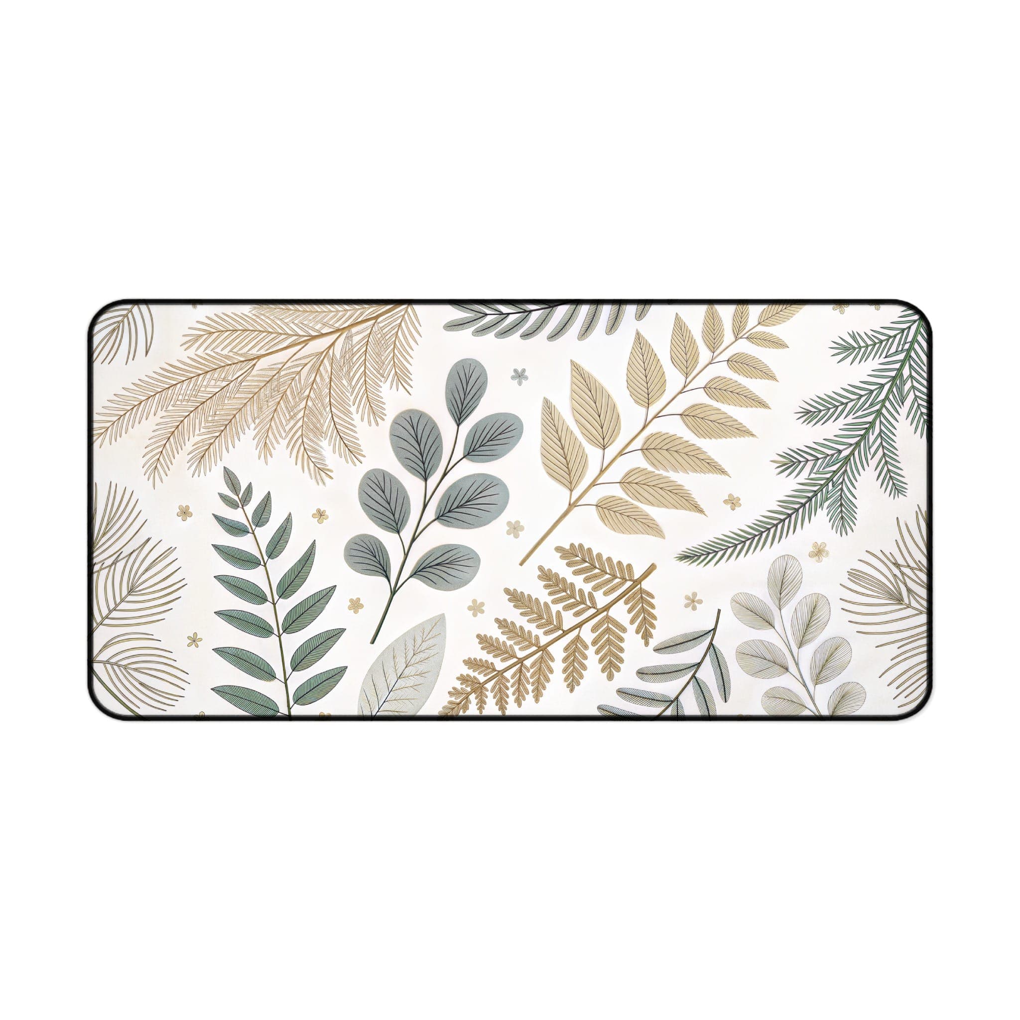 Botanische Schreibtischunterlage, Mauspad mit Blattmuster, Natur-Schreibtischunterlage, Bürozubehör, Tastaturmatte, Computermatte, Home-Office-Dekor