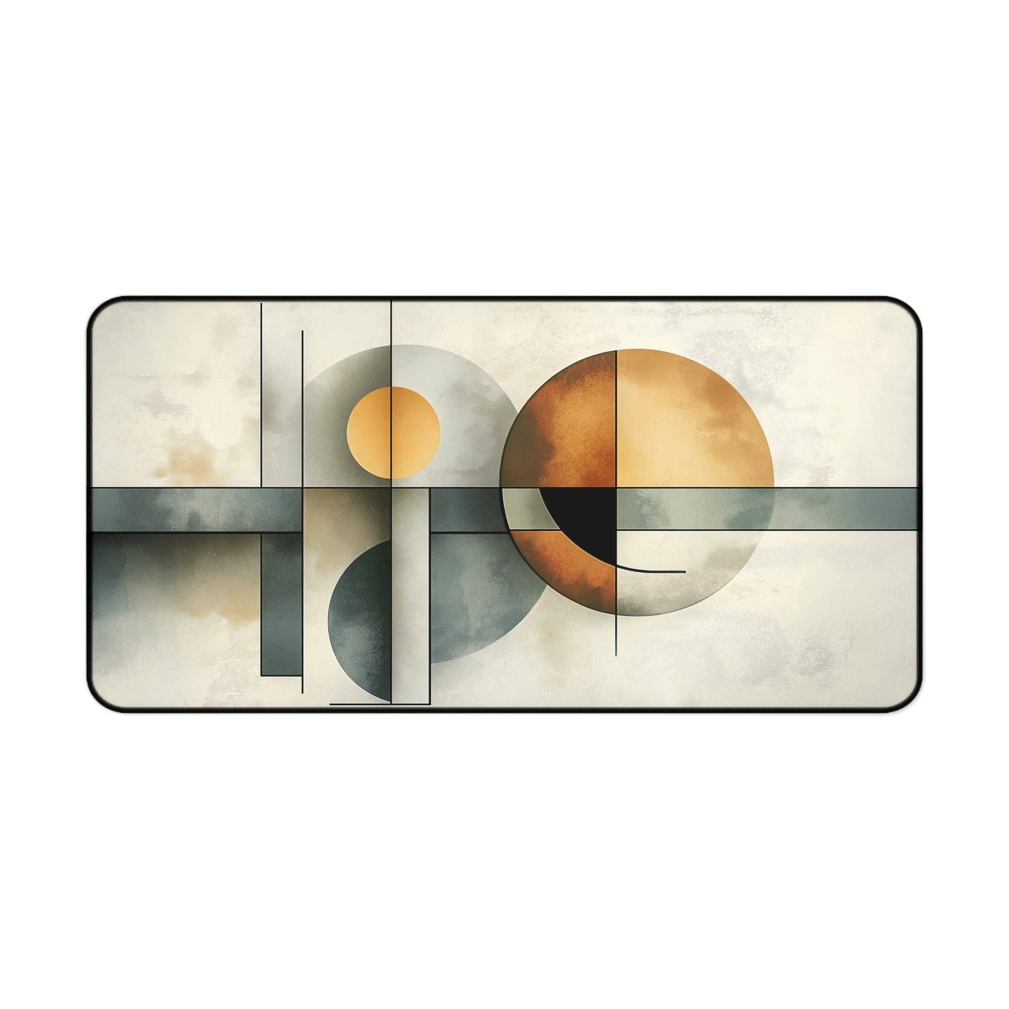 Abstrakte Schreibtischunterlage, Geometrisches Mousepad, Moderne Schreibtisch-Accessoires, Ästhetisches Desk Pad, Circle-Art-Bürodekor, Stilvolles Geschenk für den Arbeitsplatz