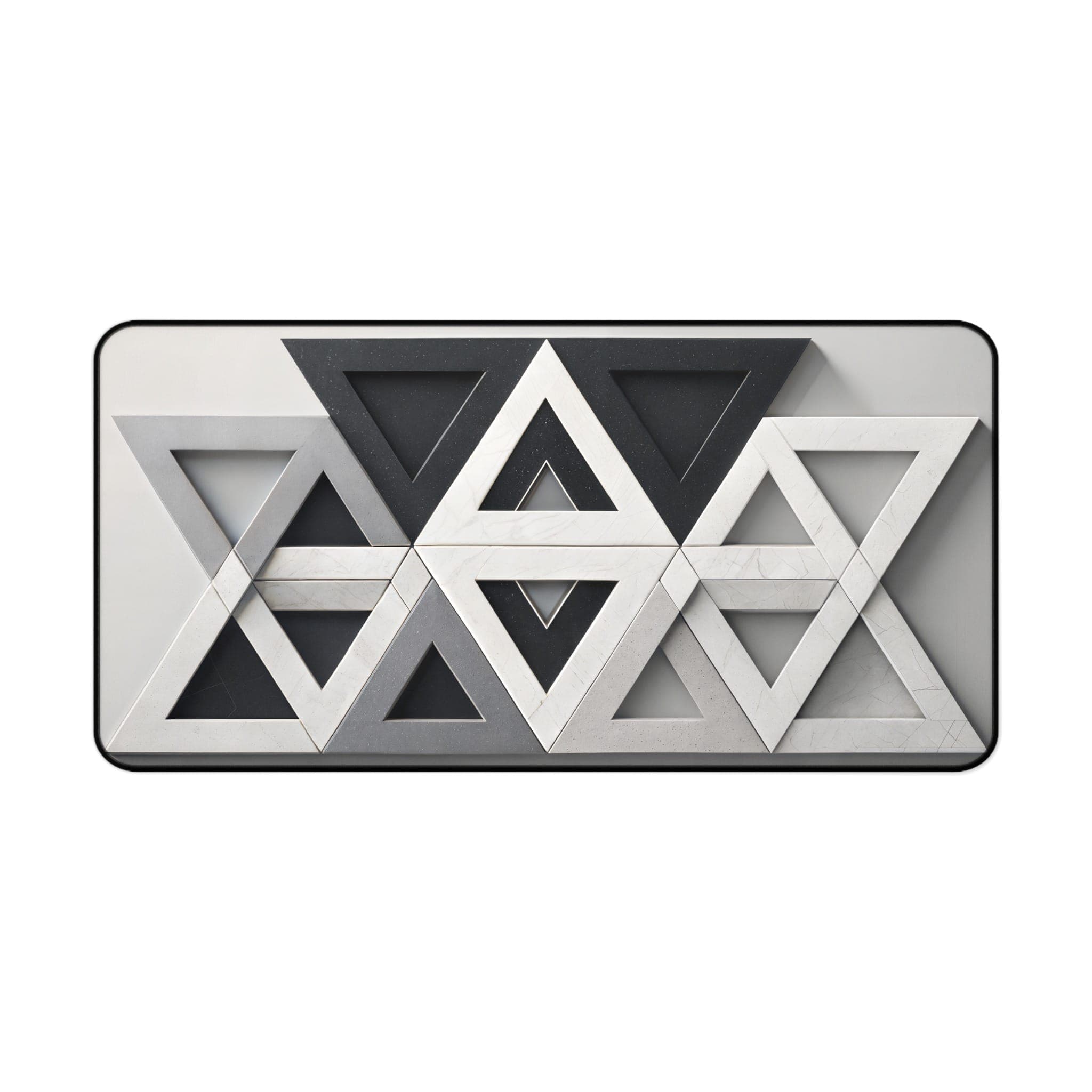 Geometric Desk Mat, Triangle Mouse Pad, Abstract Desk Pad, Modern Office Decor, Unique Desk Accessories