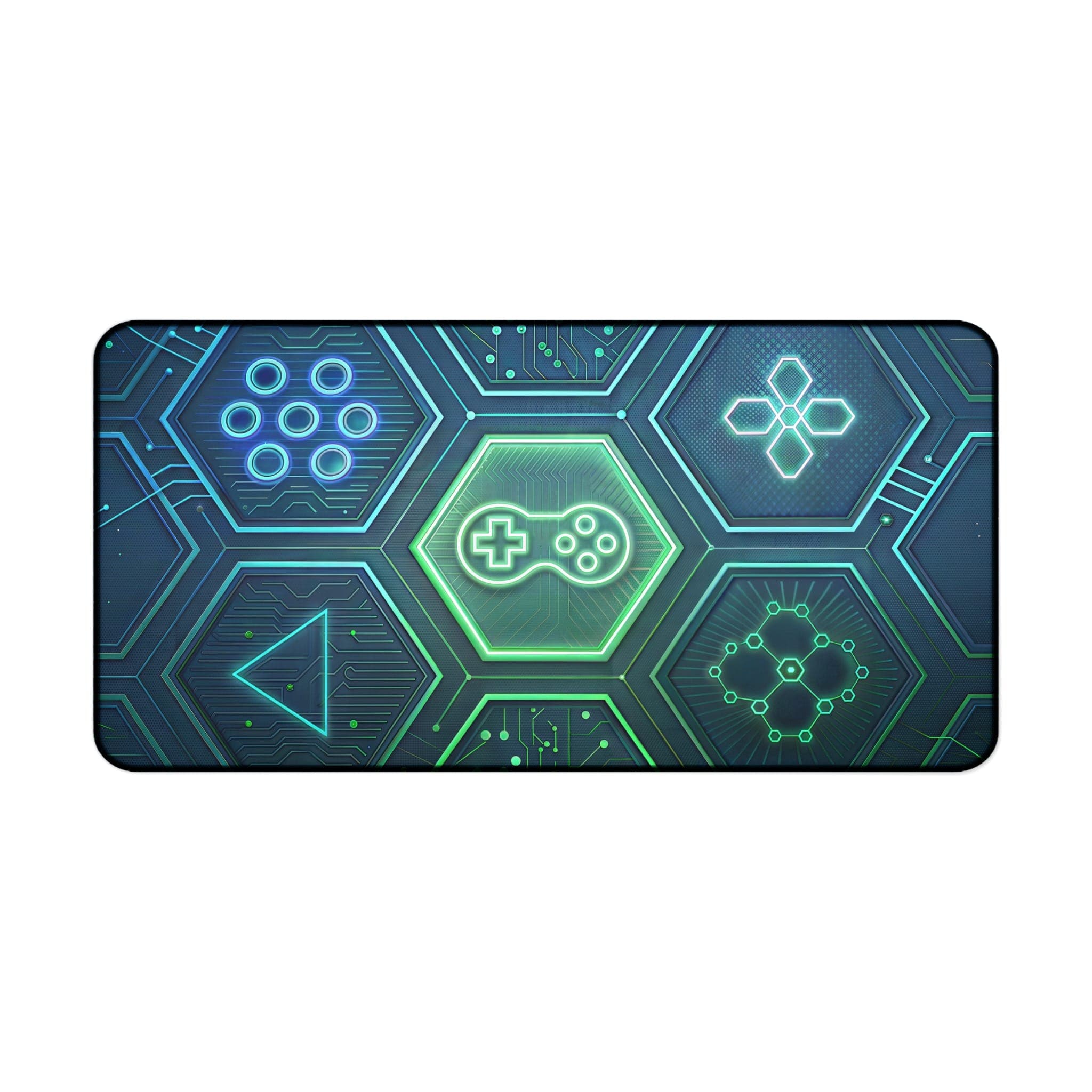 Gaming Desk Mat, Neon Gamepad Mouse Pad, Gamer Desk Pad, Large Desk Mat, Computer Desk Mat, Gaming Accessories, Desk Accessories, Mousepad