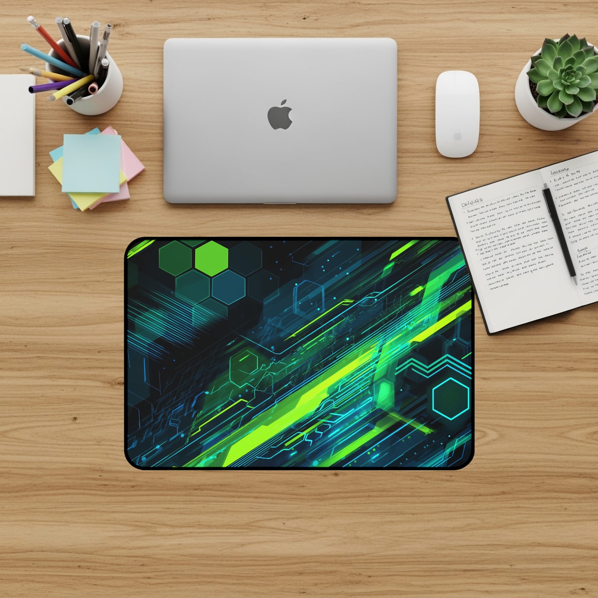 Cyberpunk Desk Mat, Tech Mouse Pad, Gaming Desk Pad, Large Desk Mat, Futuristic Accessories, Aesthetic Desk Mat, PC Accessories - Image 5