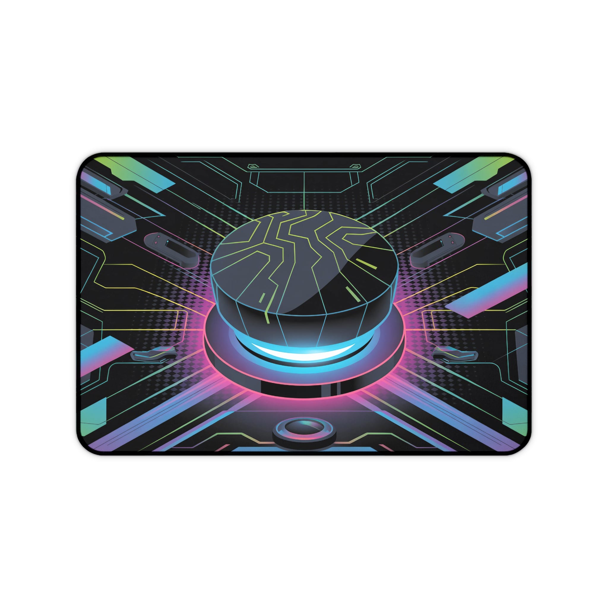 Cyberpunk Desk Mat, Futuristic Mouse Pad, Tech Desk Pad, Gaming Desk Accessories, Computer Desk Mat, Large Mousepad, Workstation Decor - Image 6