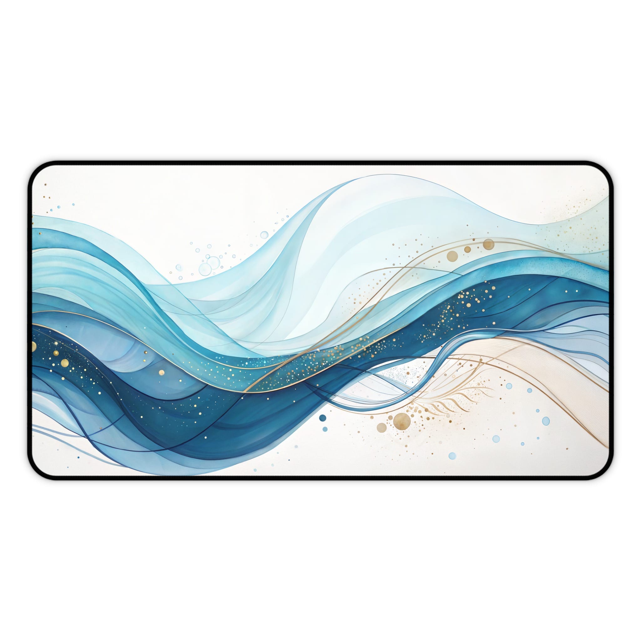 Abstract Wave Desk Mat, Stylish Mouse Pad, Large Desk Pad, Gaming Desk Mat, Aesthetic Desk Accessories, Office Decor, Modern Desk Mat - Image 4