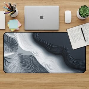 Abstract Layered Desk Mat, Modern Mouse Pad, Large Desk Pad, Office Decor, Desk Accessories, Work From Home