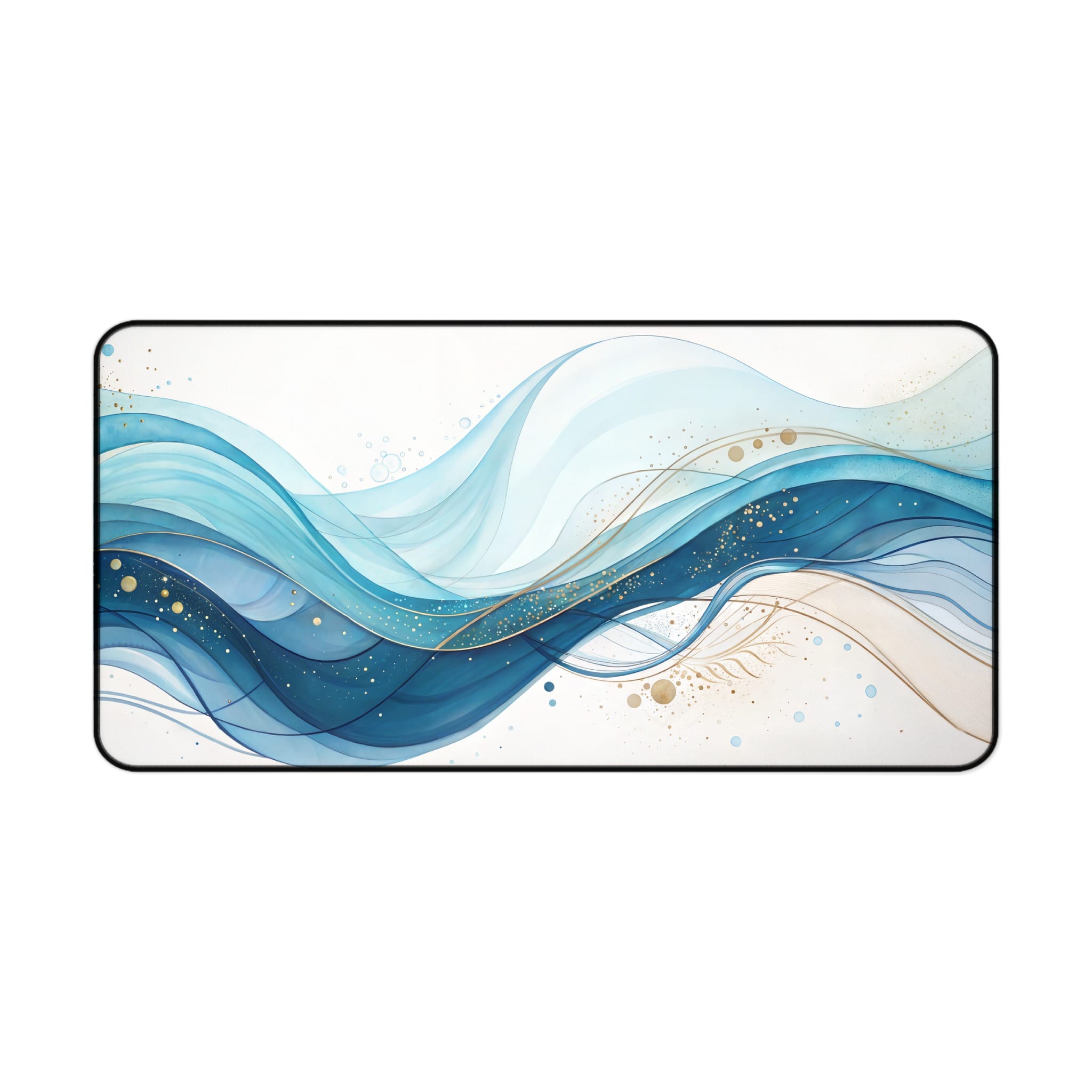 Abstract Wave Desk Mat, Stylish Mouse Pad, Large Desk Pad, Gaming Desk Mat, Aesthetic Desk Accessories, Office Decor, Modern Desk Mat - Image 2