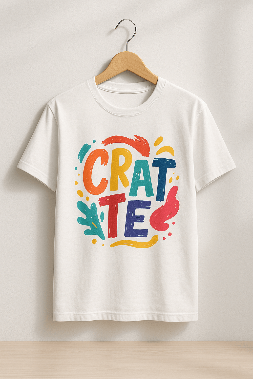 Professional product mockup of a t-shirt with Kittl design
